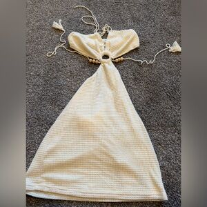 Backless halter top dress